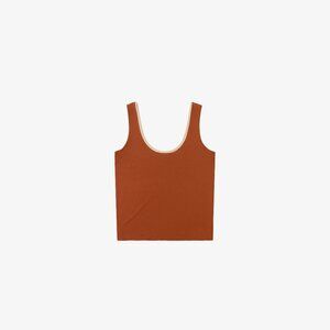 Rust-Colored Knit Tank Top